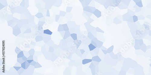 Geometric mosaic pattern in shades of blue with polygonal shapes and a watercolor effect creates a modern artistic design