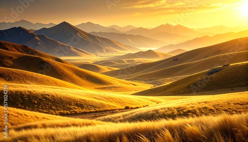 Golden Hour Mountain Landscape, New Zealand - Golden hour photography