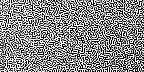 Abstract truing organic wallpaper Turing reaction diffusion monochrome seamless pattern with chaotic motion. Turing reaction diffusion monochrome seamless pattern with chaotic motion.