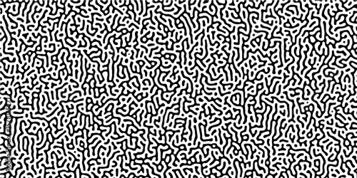 Abstract truing organic wallpaper Turing reaction diffusion monochrome seamless pattern with chaotic motion. Turing reaction diffusion monochrome seamless pattern with chaotic motion.