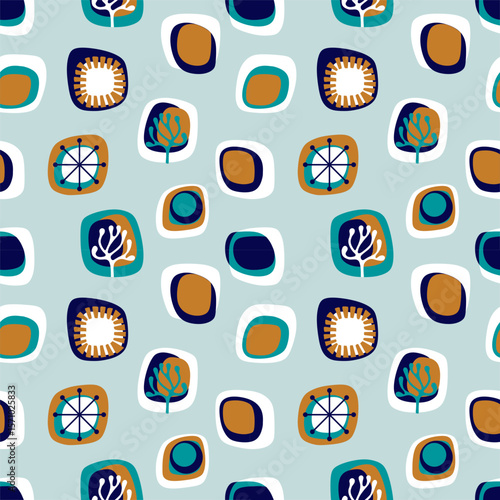 Dikişsiz soyut geometrik desen. Vektör çizimi.	