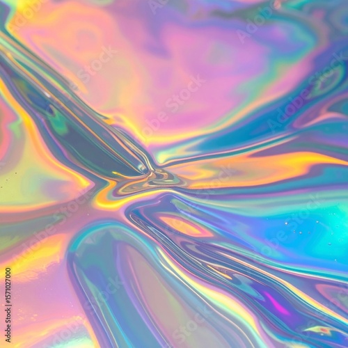 Holographic Iridescent Texture Abstract Background