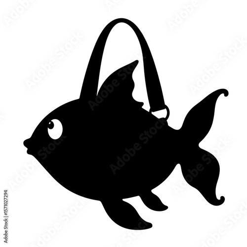 Goldfish-shaped handbag silhouette, themed fashion accessory tribute
