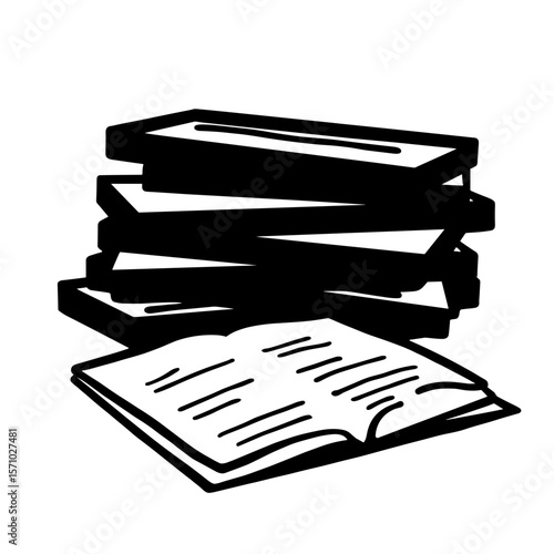 Silhouette of wood samples and notes, interior material planning concept