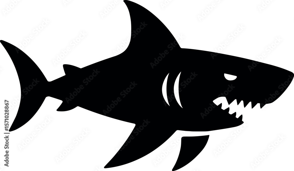 Obraz premium Shark vector silhouette design