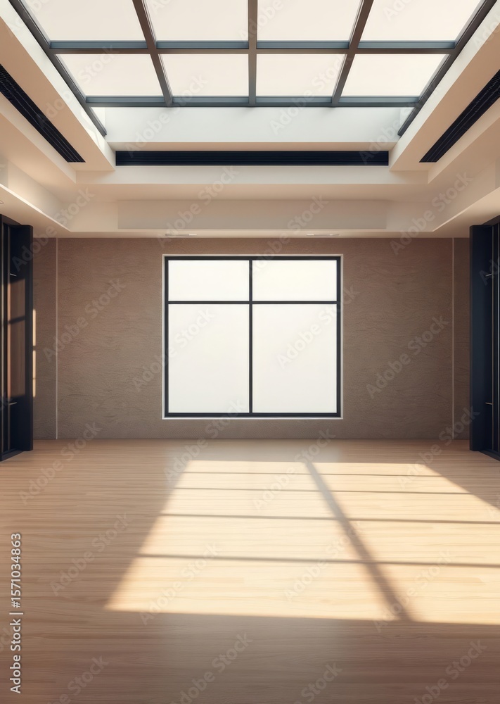 Fototapeta premium Empty room with window Empty room interior design architecture blank design room