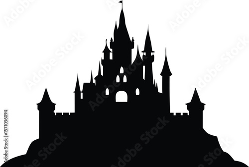  castle silhouette vector