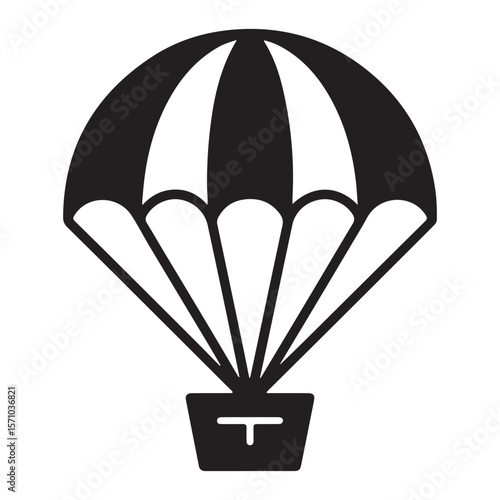  Parachute Delivery Icon - Air Drop, Shipping And Logistics Symbol