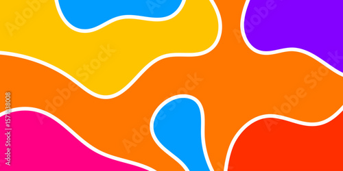Abstract colorful shapes with flowing, overlapping forms