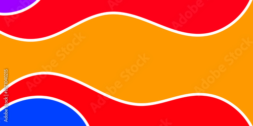 Abstract Background with layered wavy shapes in bold colors