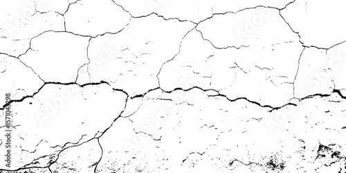 white textured wall with cracks and brick foundation, creating a distressed and some dark spots, textured appearance. it looks aged	