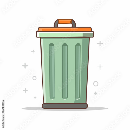 trash isolated on white