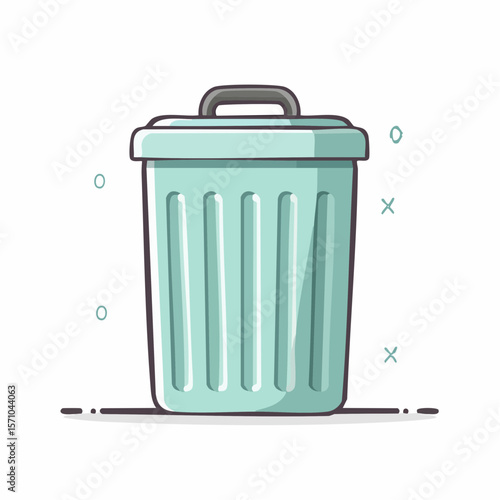 trash isolated on white