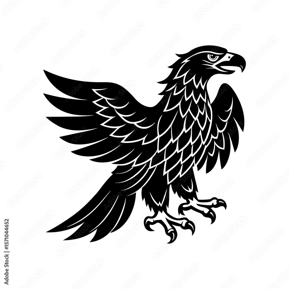 Fototapeta premium Eagle clipart on white background vector illustration