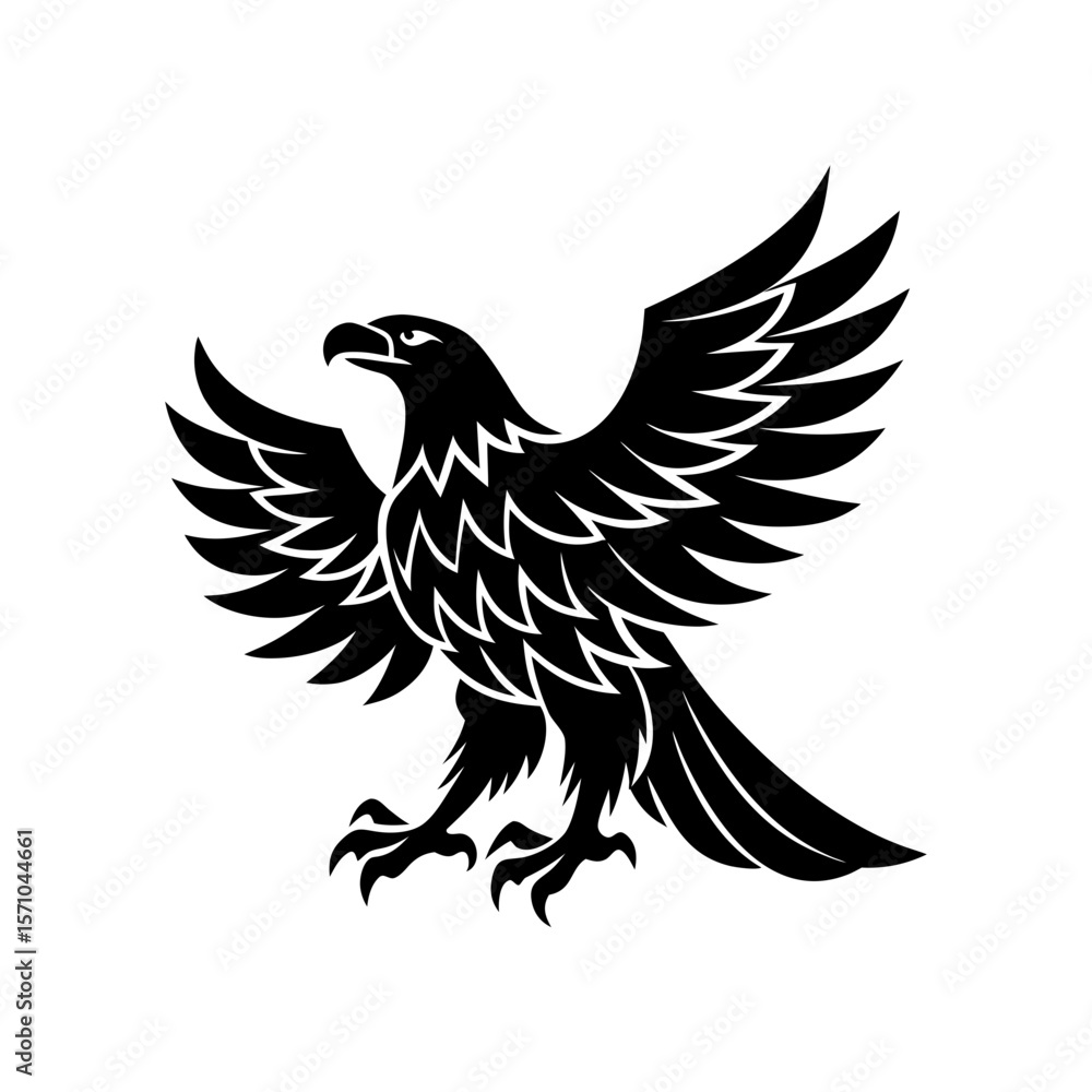 Fototapeta premium Eagle clipart on white background vector illustration
