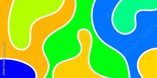 Abstract colorful shapes with flowing lines (3)