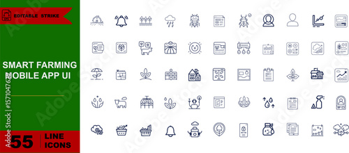 smart, farming, app, ui, icons, outline, vecto