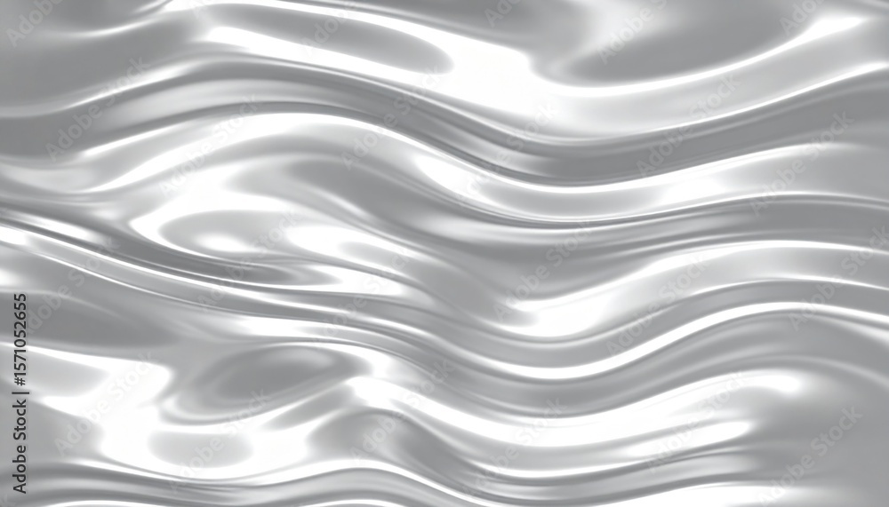 Obraz premium Abstract Silver Metallic Wave Texture Background