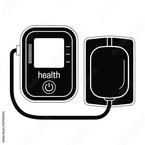 Blood Pressure Monitor - Health Tracking And Medical Device Icon.