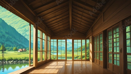 Wallpaper Mural Luxury Lake House with Private Dock Torontodigital.ca