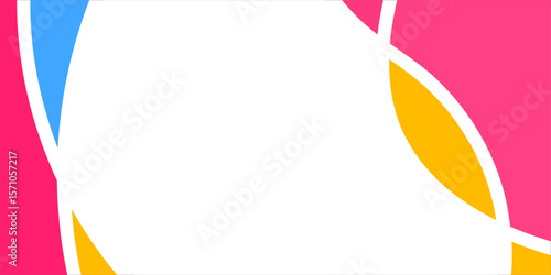 Abstract design with overlapping vibrant shapes