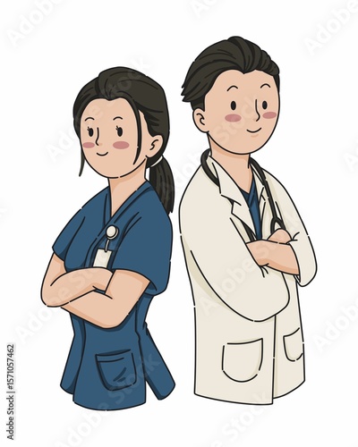 doctor, female doctor, male doctor, medical, healthcare, hospital, 