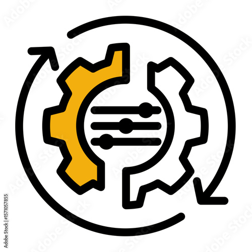System Interconnection Module from the Business Automation icon collection (Outline Color Lineal Style)