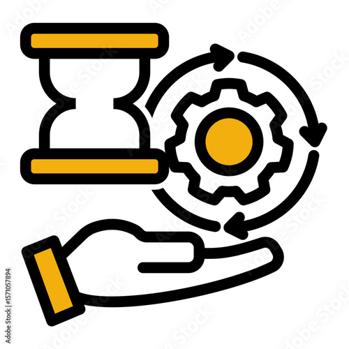 System Latency Monitor from the Business Automation icon collection (Outline Color Lineal Style)