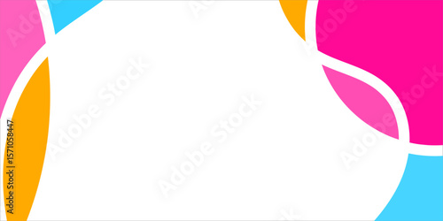 Abstract colorful shapes on a white background