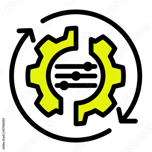 System Interconnection Module from the Business Automation icon collection (Solid Color Lineal Style)