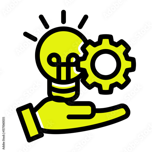 Innovative Problem Solver from the Business Automation icon collection (Solid Color Lineal Style)