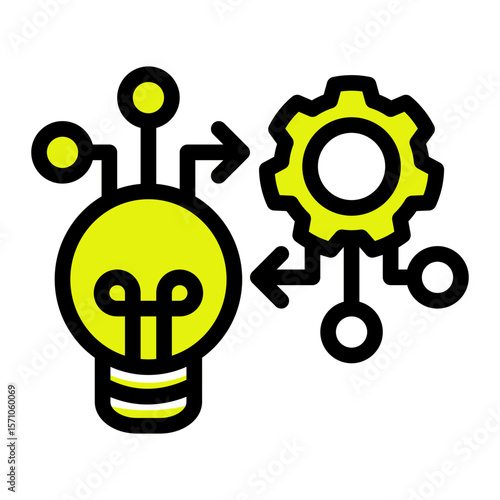 Innovation Deployment Module from the Business Automation icon collection (Solid Color Lineal Style)