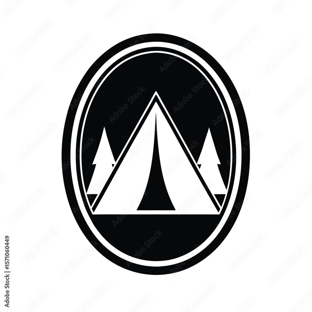 Camp Mirror Icon Vector Illustration Camp Mirror Icon Vector Illustration