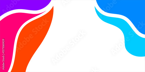Abstract colorful design with wavy shapes