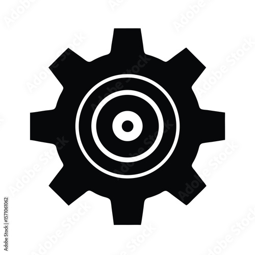 CI CD Gear Icon Vector Illustration