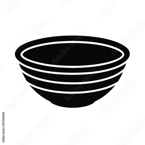Collapsible Bowl Icon Vector Illustration
