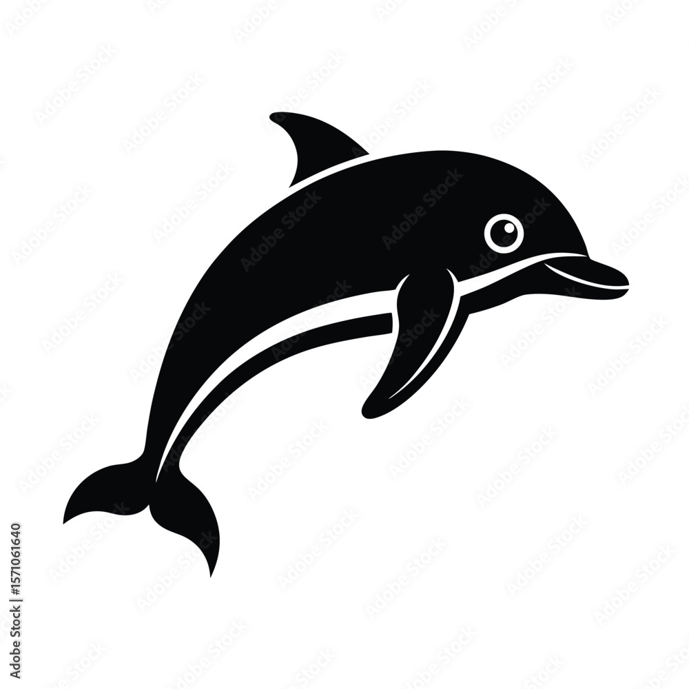 Fototapeta premium Dolphin Icon Vector Illustration