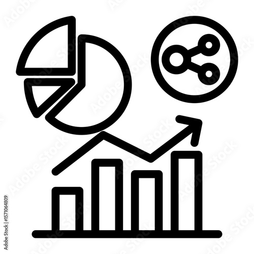 Market Segmentation Icon from Accounting Icon Collection (Outline Style)
