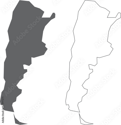 vector illustration of simple abstract map of Argentina 