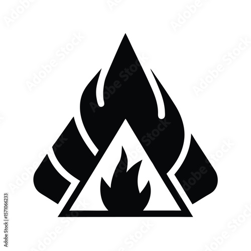 Outdoor Fire Starter Icon Vector Illustration