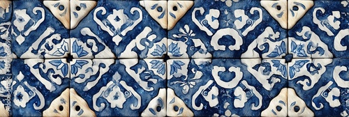 Mosaic tiles background with seemleless pattern. Generative Ai