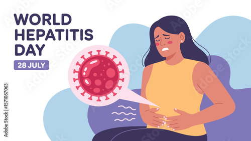 World hepatitis day awareness campaign poster design for liver health and viral infection support