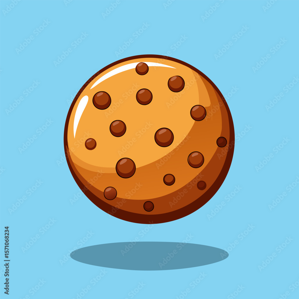 Fototapeta premium A Delicious Chocolate Chip Cookie. Sweet Treat. Baked to Perfection