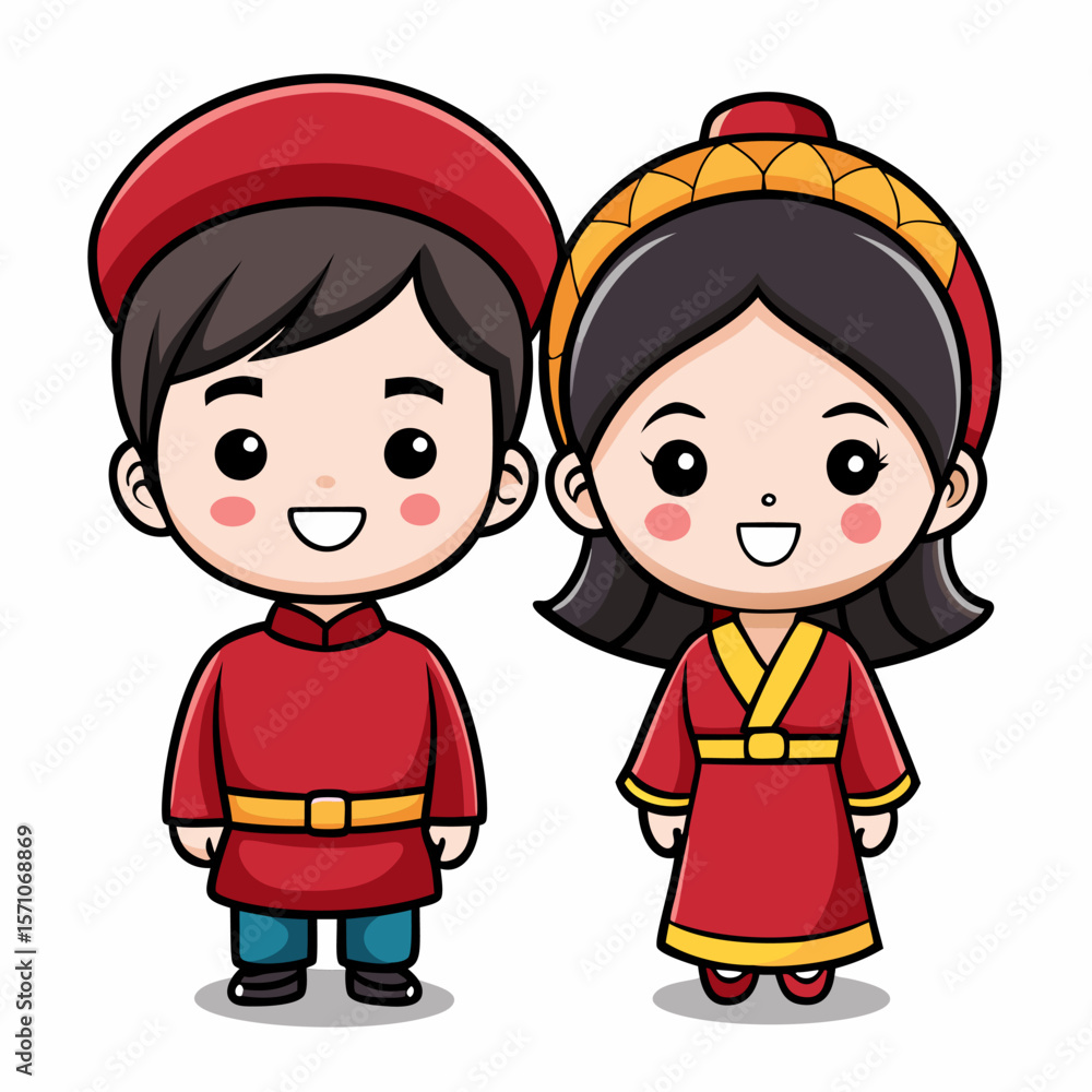 Adorable Vietnamese Children in Traditional Ao Dai Adorable Vietnamese Children in Traditional Ao Dai