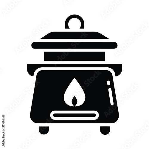 Windproof Stove Icon Vector Illustration