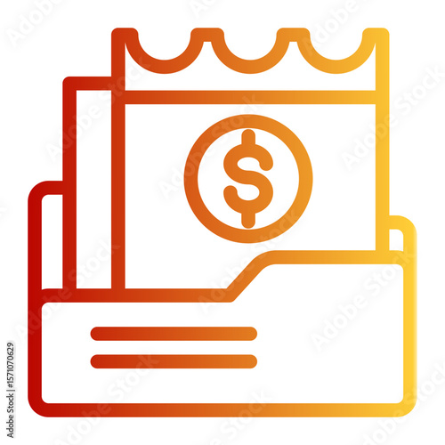 Document Archive Files Icon from Accounting Icon Collection (Outline Gradient Style)