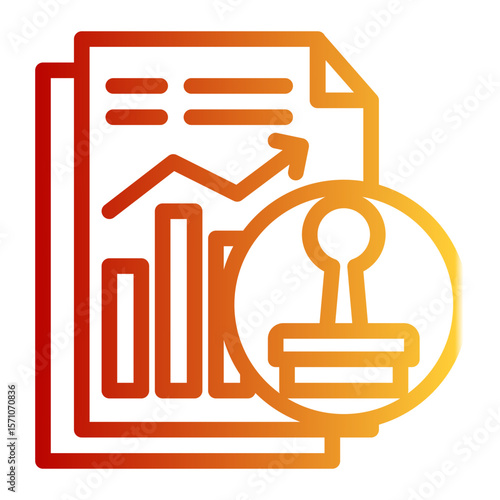 Justice Law Claims Icon from Accounting Icon Collection (Outline Gradient Style)