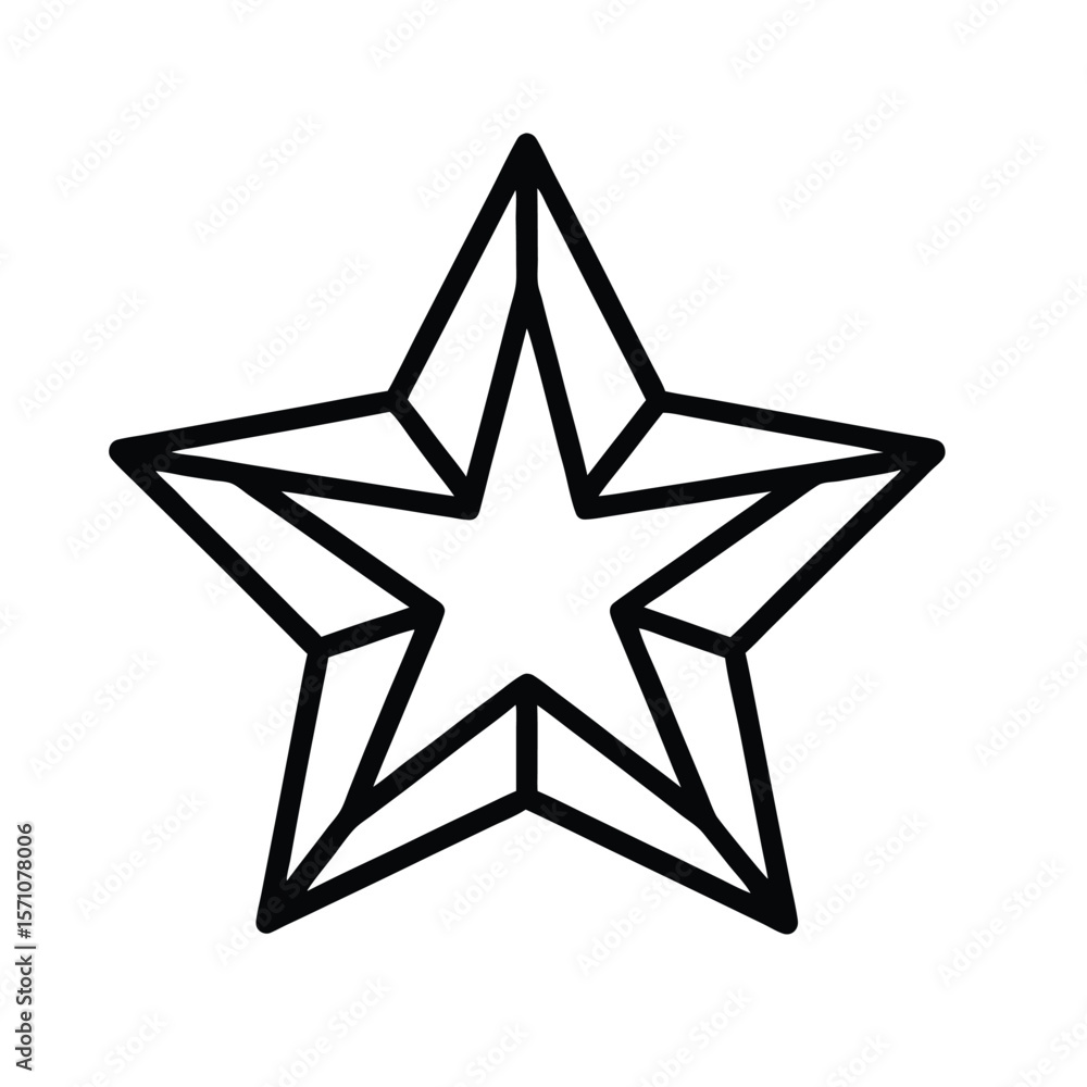 Obraz premium silver star isolated on white background