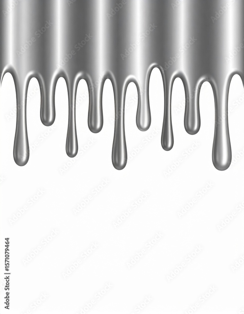 Fototapeta premium Dripping Silver Liquid Metal Texture Background