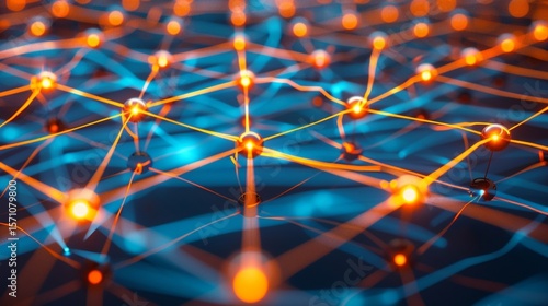 Internet infrastructure concept. Abstract technology background. 3D rendering.